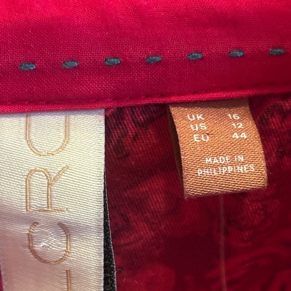 NWT Anthropologie Pilcro “Mara” HOT PINK Velvet Button-down blouse, AMAZING!✨✨✨ - Picture 9 of 11